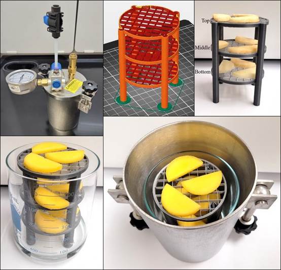 An innovative system that dehydrates fruit without heat